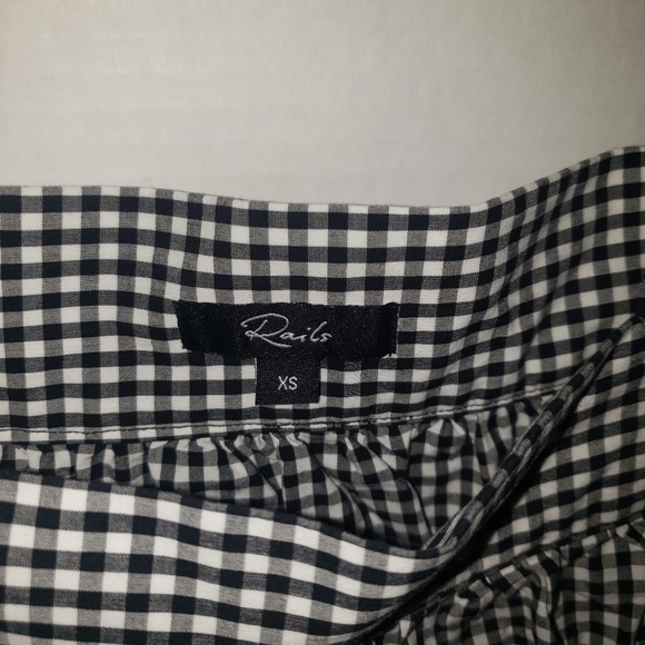 Rails Checkered Square Neck XS Top - Picture 2 of 8
